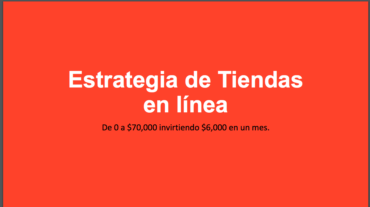 Tienda - Facebook Ads